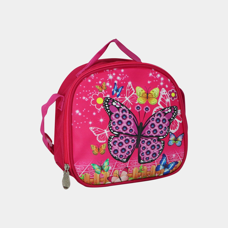 Wheeled School Bags Set of 3-Pink Berry Butterfly - MOON - Back 2 School - Bravo - Wheeled School Bags Set of 3-Pink Berry Butterfly - Trolley Backpack - 5