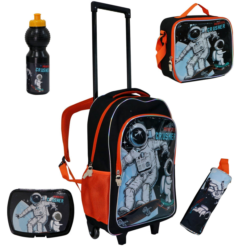 Wheeled School Bags Set of 5-Monster Crusher - MOON - Back 2 School - Bravo - Wheeled School Bags Set of 5-Monster Crusher - Trolley Backpack - 1