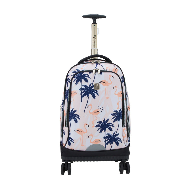 Wires 4 Wheel School Backpack Trolley Set of 3 Flamingo - MOON - Back 2 School - Wires - Wires 4 Wheel School Backpack Trolley Set of 3 Flamingo - Trolley Backpack - 4