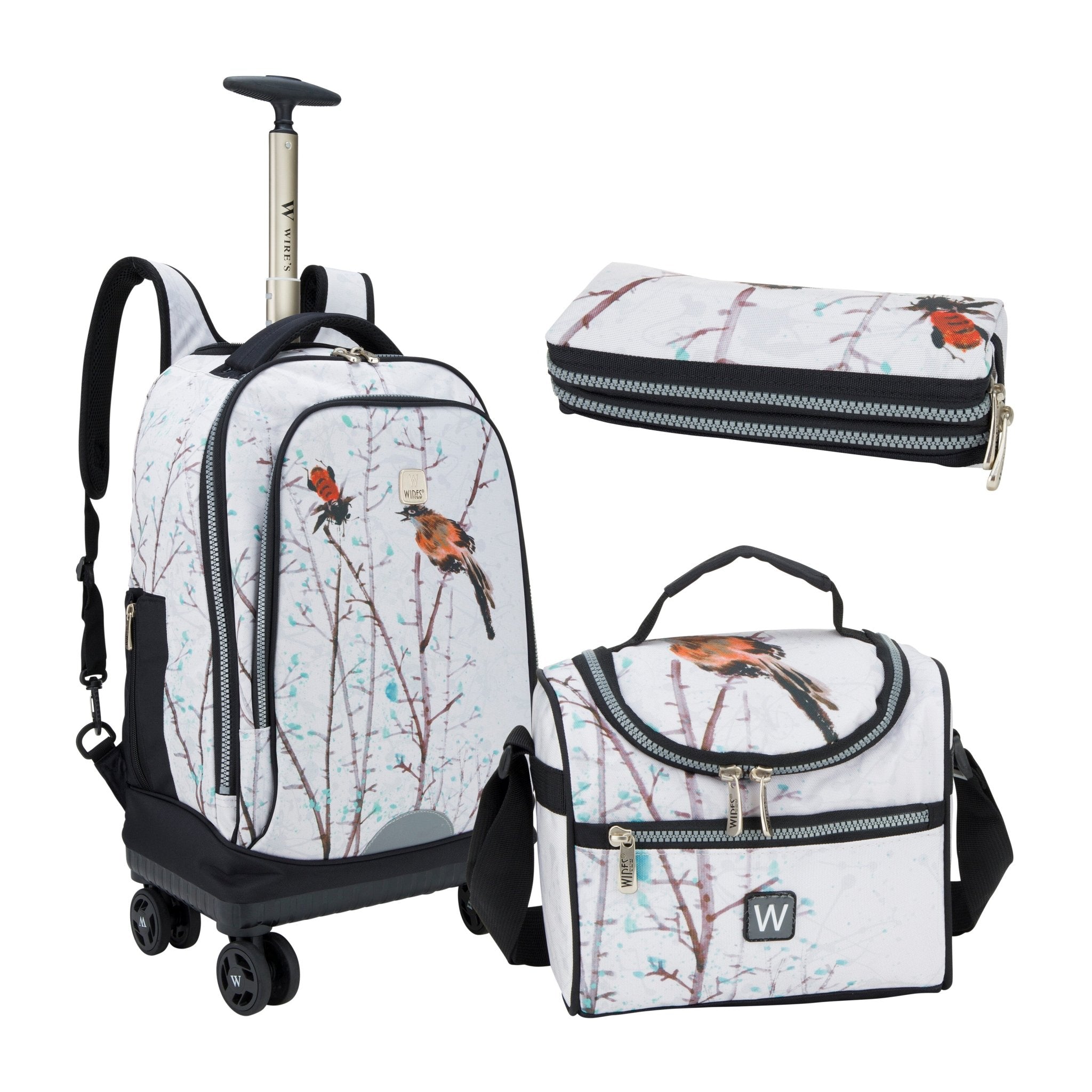 Wires 4 Wheel School Backpack Trolley Set of 3 Spring tree - MOON - Back 2 School - Wires - Wires 4 Wheel School Backpack Trolley Set of 3 Spring tree - Trolley Backpack - 1