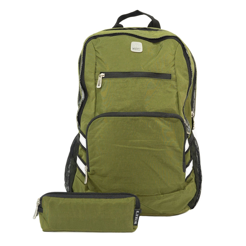 Wires Laptop Backpack with Pencil Case-W24075 Green - MOON - Back 2 School - Wires - Wires Laptop Backpack with Pencil Case-W24075 Green - Back 2 School - 1