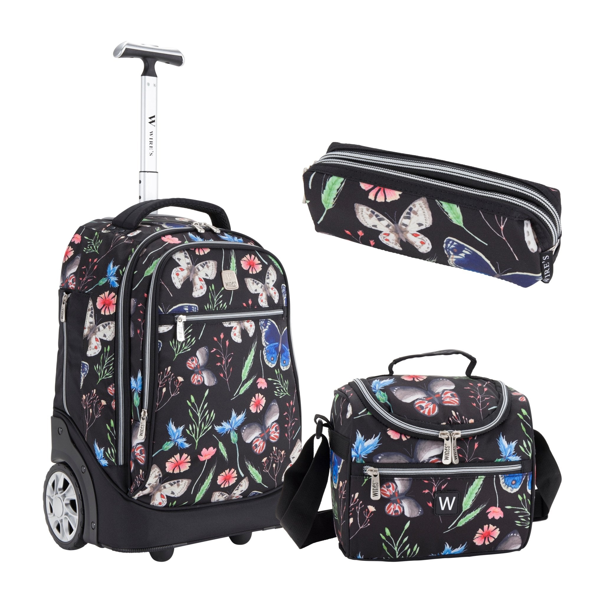 Wires Mini Wheel School Bags Trolly Set of 3pcs Garden - MOON - Back 2 School - Wires - Wires Mini Wheel School Bags Trolly Set of 3pcs Garden - Trolley Backpack - 1