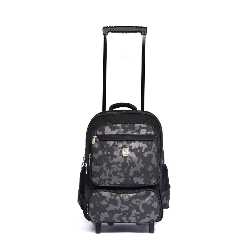 Wires School Trolley Bag with Lunch Bag & Pencil Case 18T - Moon Factory Outlet - Back 2 School - Wires - Wires School Trolley Bag with Lunch Bag & Pencil Case 18T - Black Camo V.2 - Back 2 School - 12
