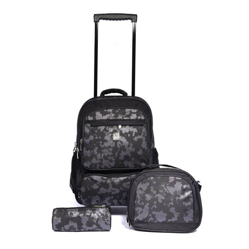 Wires School Trolley Bag with Lunch Bag & Pencil Case 18T - Moon Factory Outlet - Back 2 School - Wires - Wires School Trolley Bag with Lunch Bag & Pencil Case 18T - Black Camo V.2 - Back 2 School - 11