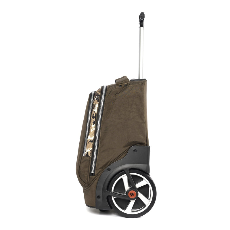 Wires Solid Print Big Wheels Bag with Lunch bag & Pencil Case Brown - Moon Factory Outlet - Back 2 School - Wires - Wires Solid Print Big Wheels Bag with Lunch bag & Pencil Case Brown - Back 2 School - 4