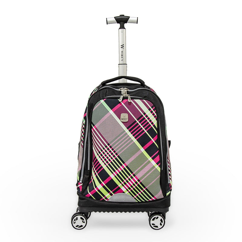 Wires Trolley Backpack, Pink & Green Vertical - Moon Factory Outlet - Back 2 School - Wires - Wires Trolley Backpack, Pink & Green Vertical - Default Title - Back 2 School - 2